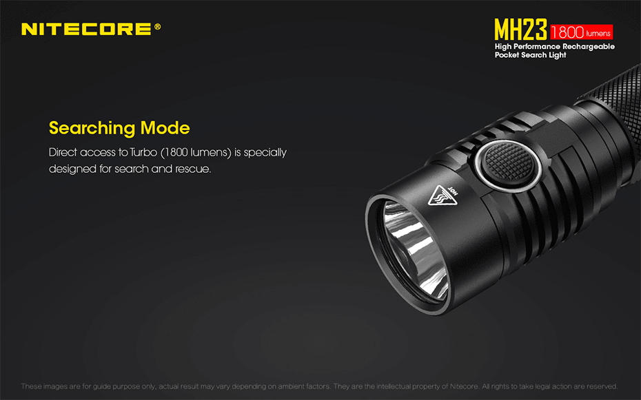 Nitecore MH23 ультра яркий ДАЛЬНОБОЙНЫЙ Прямая зарядка USB флэш-светильник нажатием одной кнопки Управление сильный светильник флэш-светильник