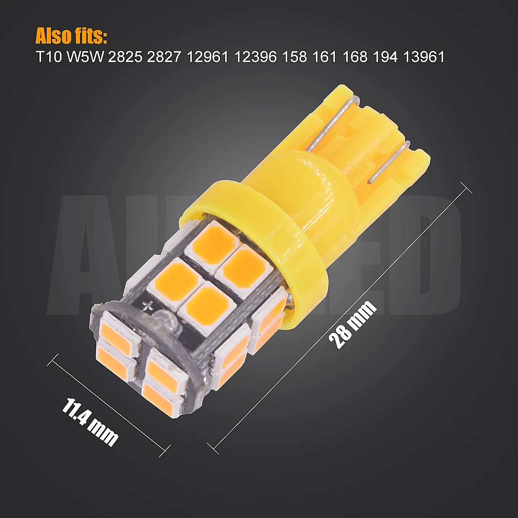 2 шт. супер яркий T10 светодиодный 194 501 W5W 20 SMD 2835 освещение салона автомобиля Авто габаритный фонарь DC 12 В