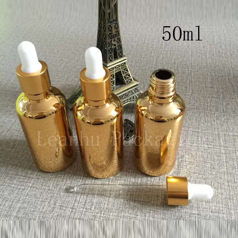 Imported oil bottles wholesale 50ml dropper bottle golden small medicine , 50cc deployment points bottling bottles