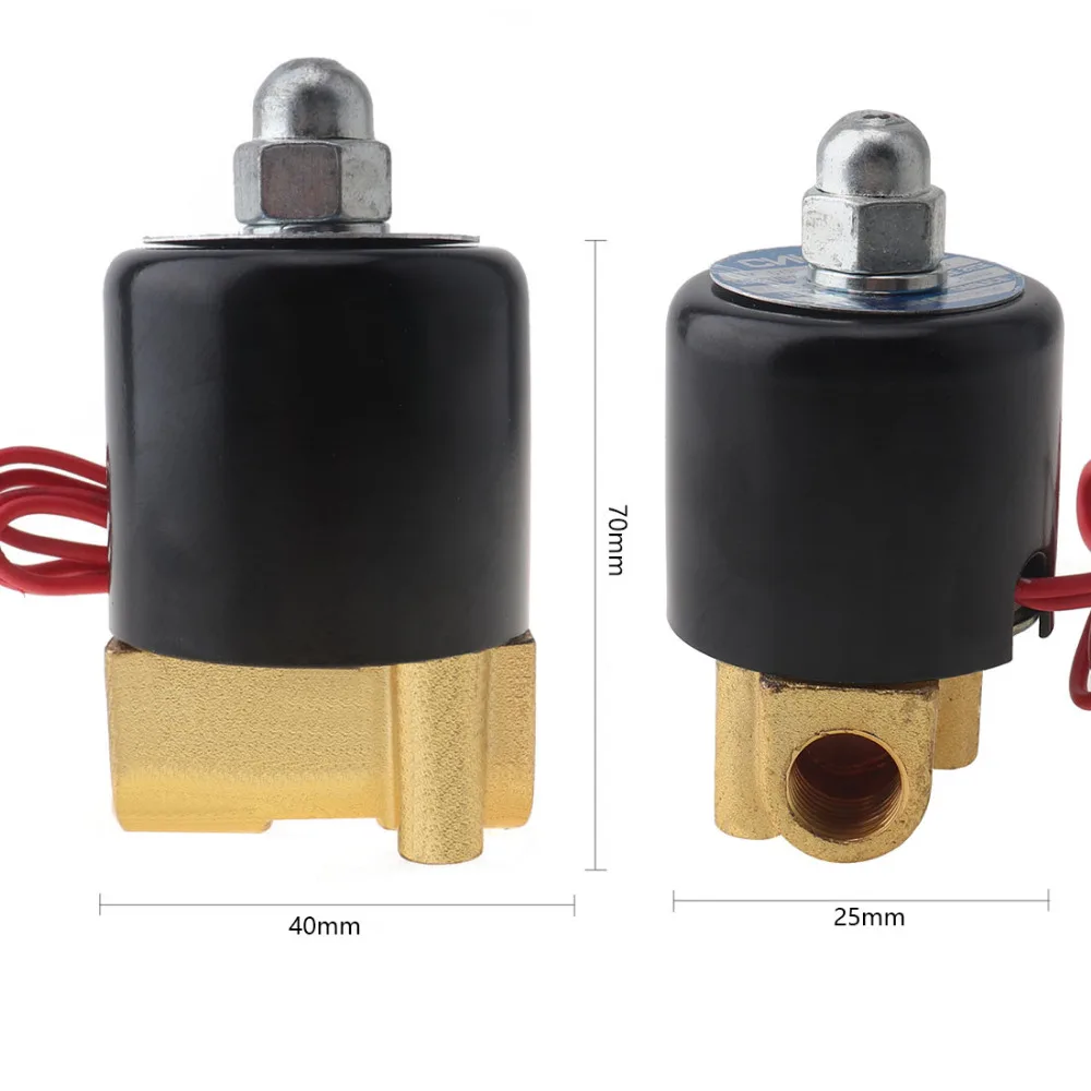 1/4 ''воздушные СОЛЕНОИДНЫЕ AC220V AC110V DC24V DC12V нормально закрытый тип алюминиевый сплав Электрический Соленоидный клапан для воды нефтяного газа