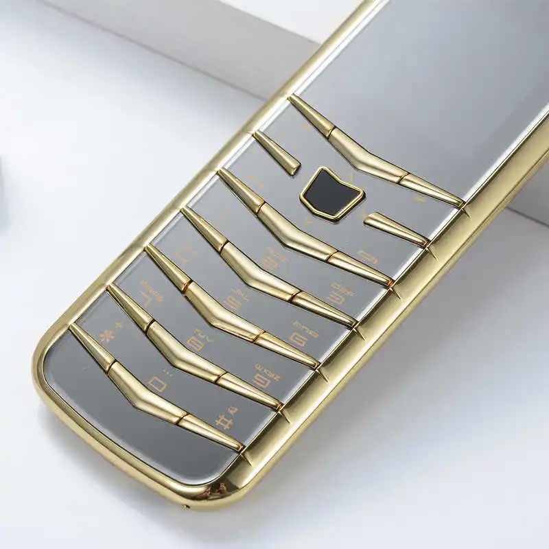 Старшие металлические тела сотовый телефон dual sim Металл роскошный ключ Мини