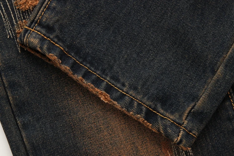 2016 mens jeans Italy Men's Fashion biker Distressed Destroyed Washed Jeans Size28-38 (#608) | Мужская одежда