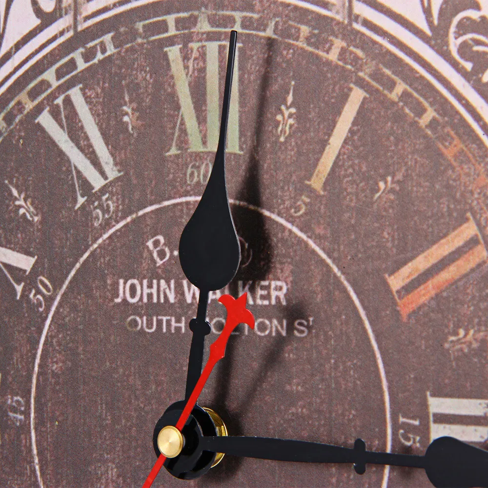 Лидер продаж настенные часы бесшумные ретро деревянные декоративные круглые