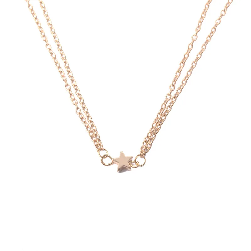 Женская Цепь из сплава в европейском и американском стиле простое ожерелье с