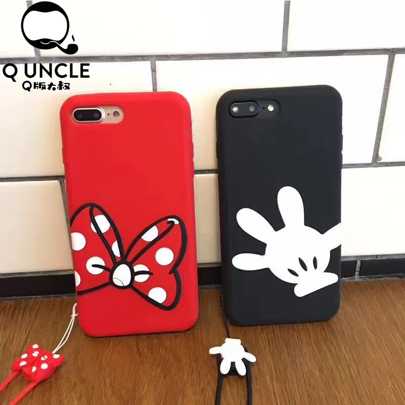 Q UNCLE Cartoon Minnie Mickey Mouse Soft Silicon Shockproof Phone Cases For Huawei P8 Lite P9 P10 lite Plus Mate 7 8 9 |