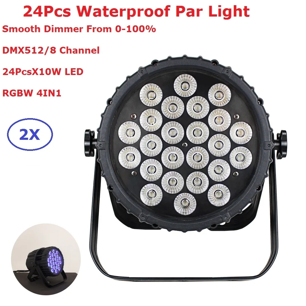 Новейший водонепроницаемый Светодиодный прожектор Par 24X10W RGBW четыре цвета