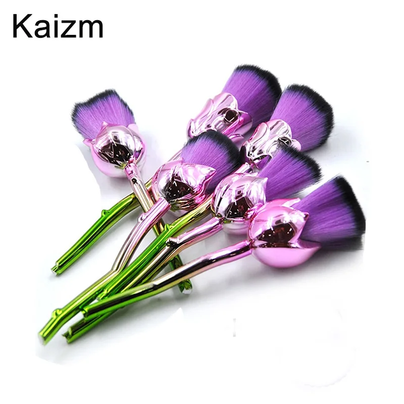 Кисти для макияжа в форме розы Kaizm набор кистей из 6/7 штук с кисточкой русалка