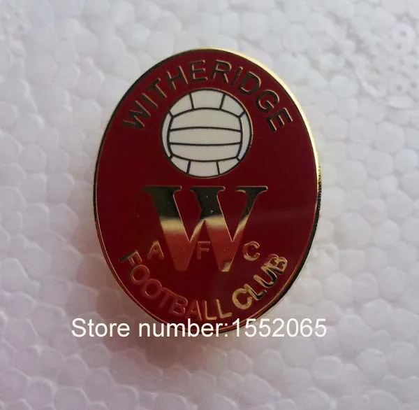 Custom FC Soccer Emblem WITHERIDGE FOOTBALL CLUB Lapel Pin Badge | Дом и сад