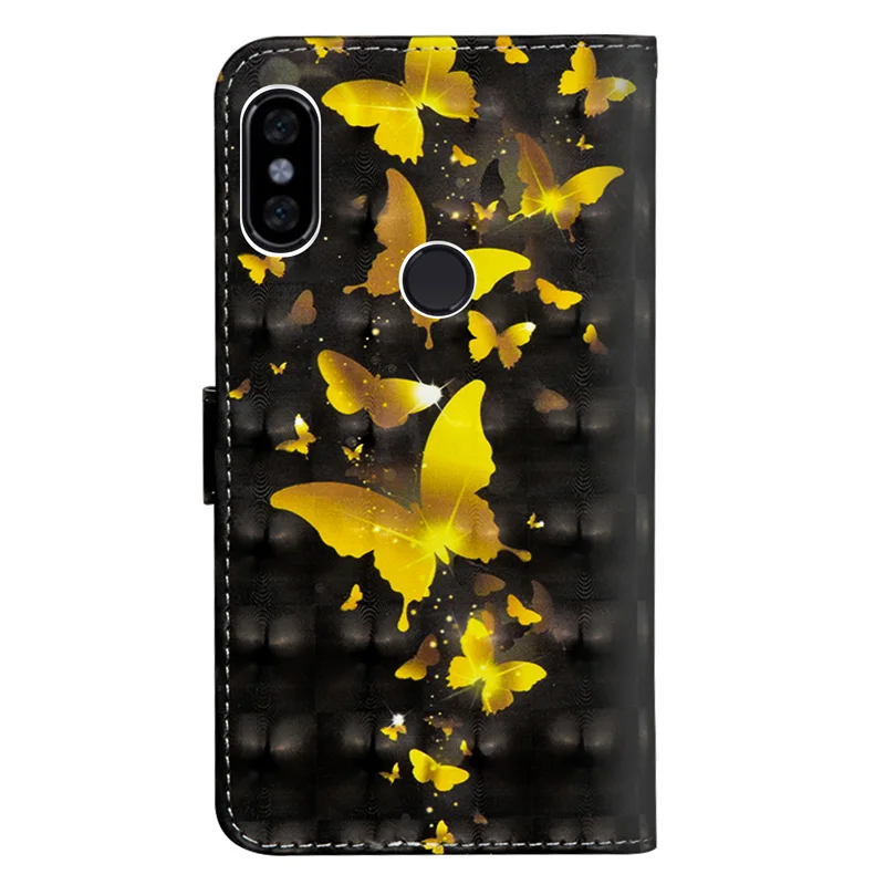 Кожаный чехол-книжка с бабочкой для Xiaomi Redmi Note 7 Pro K20 Mi 9 T чехол-кошелек мобильного