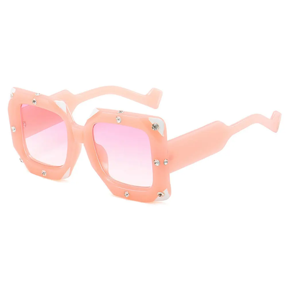 MINCL Brand Designer Big Frame Square Diamond Sunglasses Women Men Vintage Oversized 2019 Female Male Shades UV400 NX | Аксессуары для