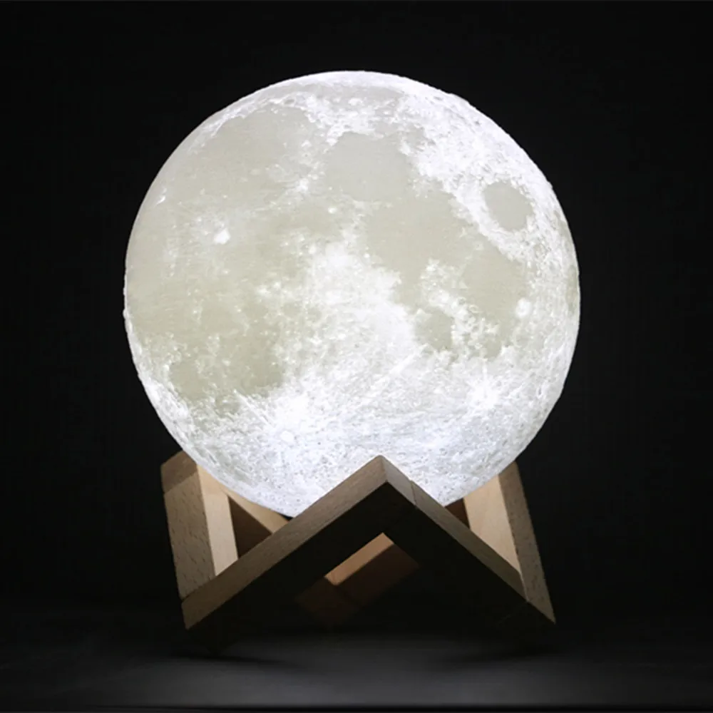 YIYANG USB Rechargeable 3D 12cm 15cm Magic Moon LED Night Light Moonlight Desk Lamp 2 Colors Bedroom Decoration Lights | Освещение