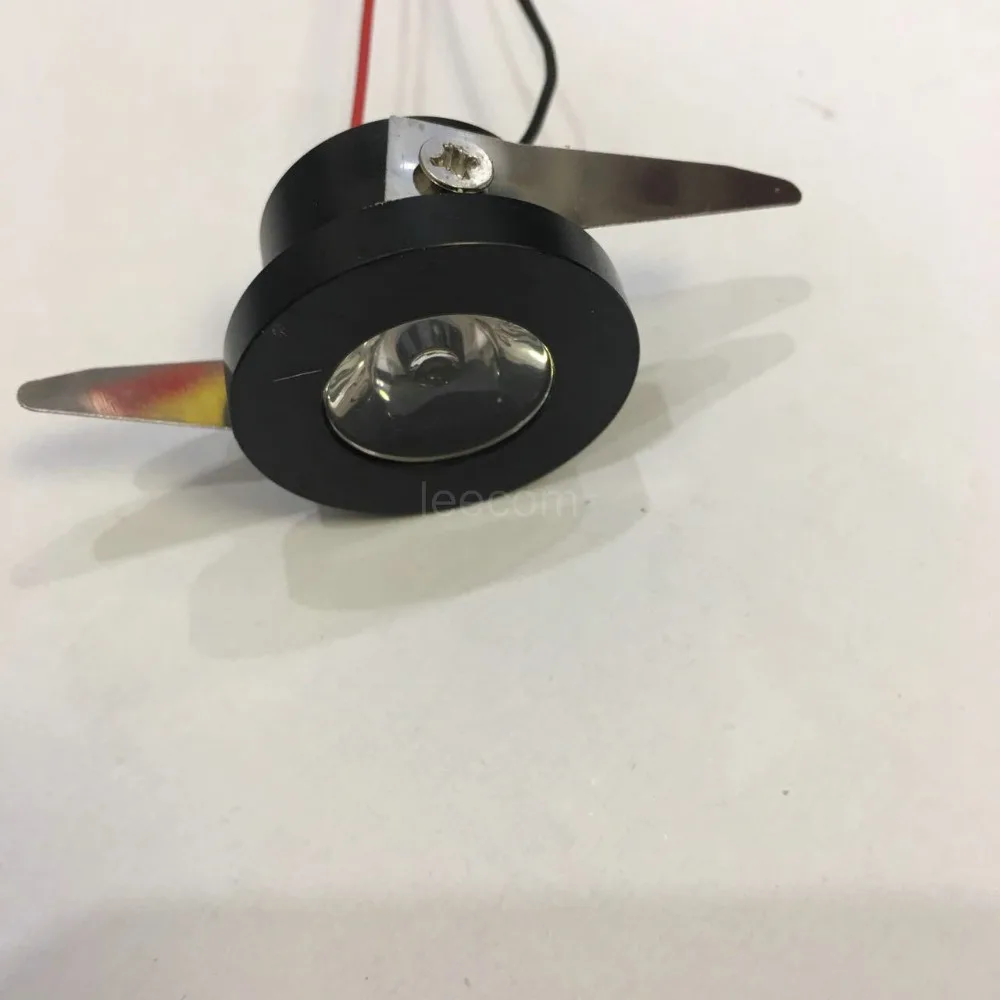 Черный светодиодный потолочный светильник Cob с теплым белым светом 20 шт./лот 1 Вт