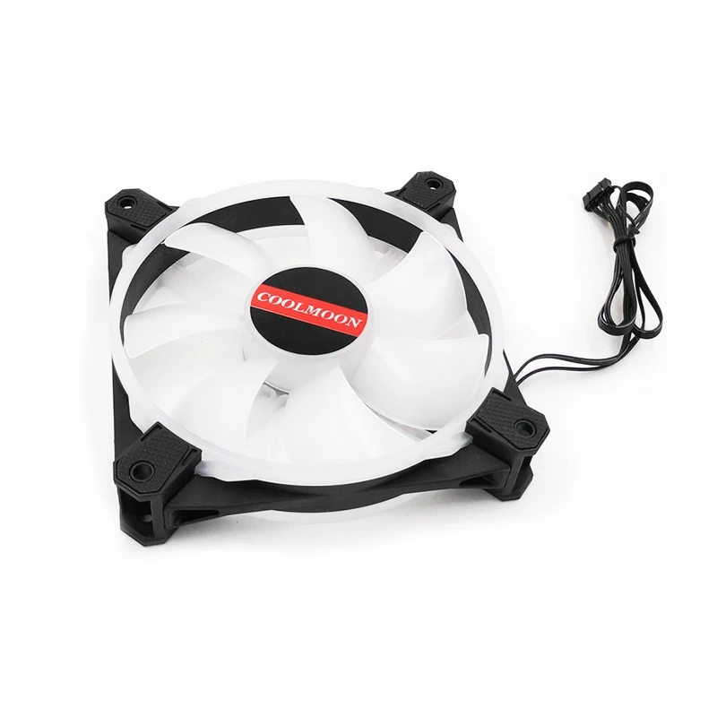COOLMOON чехол для компьютера PC охлаждающий вентилятор RGB регулируемый светодиодный 120 мм тихий охладитель для компьютера охлаждающий RGB чехол вентилятор для процессора