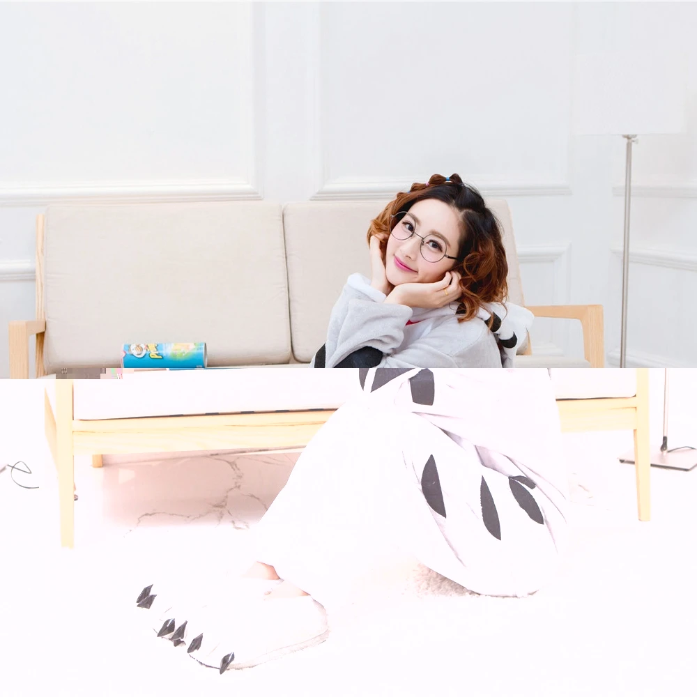 JINUO Lover Пижама с животными одежда для сна котом Фланелевая пижама капюшоном