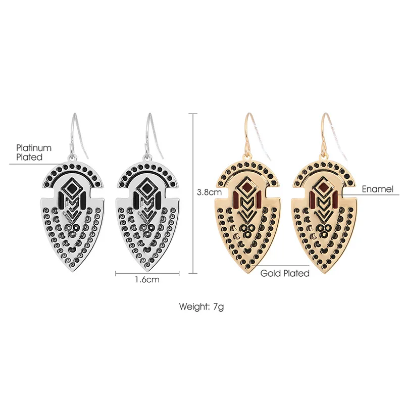 Shineland винтажные уникальные тибетские резные эмалированные bijoux модные свисающие
