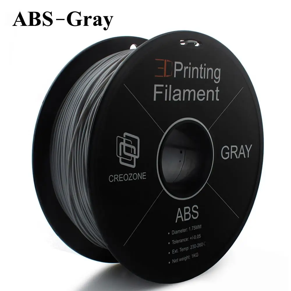 ABS-Gray CREOZONE Премиум нить для 3d принтера 1,75 1 кг PETG ABS углеродное волокно TPU нейлон/PA Металл бедра 3D пластиковая нить - Цвет: ABS-Gray