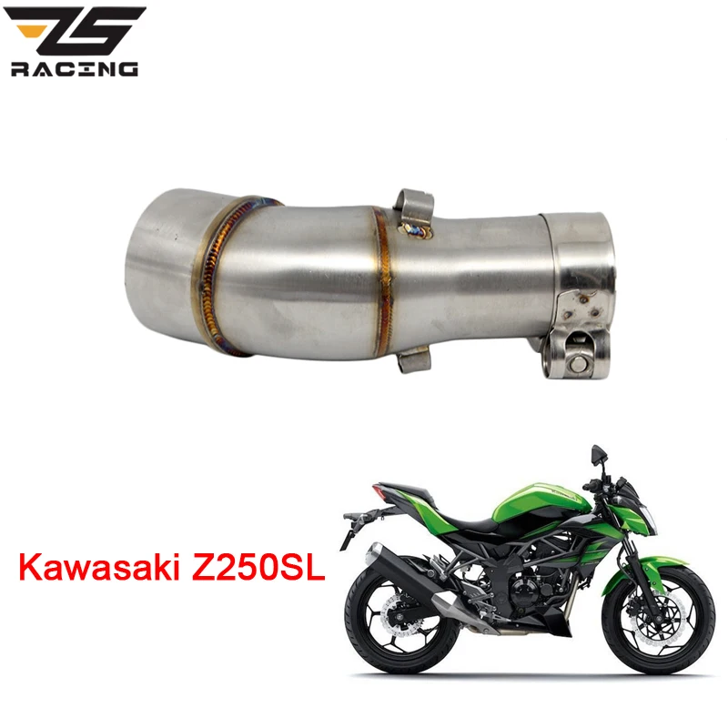 Выхлопная средняя труба для мотоцикла ZS Racing 38 мм с зажимом Кавасаки ниндзя250sl Z250SL