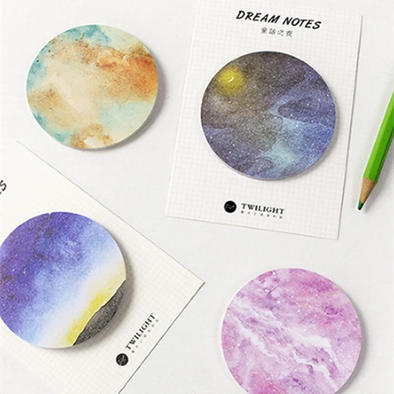 8 шт. Dream note Звездные блокноты для заметок планета липкие декоративные наклейки