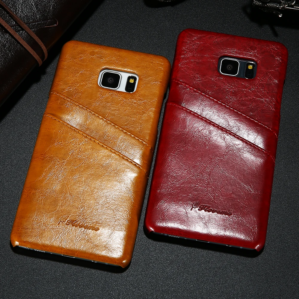 Кожаный чехол FLOVEME для Samsung Galaxy Note 4 5 Роскошный с масляным воском S8 S7 S6 Edge Plus