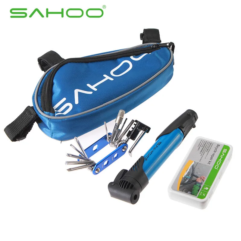 

SAHOO 15 in 1 Bicycle Repair Tools Kit Biycle Cycling Puncture Bike Multi Function Tool Repair Kit Set With Pouch