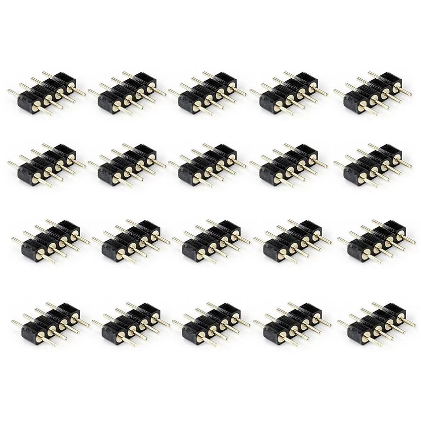 50 компл./лот 4pin RGB Разъем, 4 pin игла, Мужской и Женский Тип 4pin, для RGB 5050 3528 Светодиодные ленты светильник светодиодный аксессуары