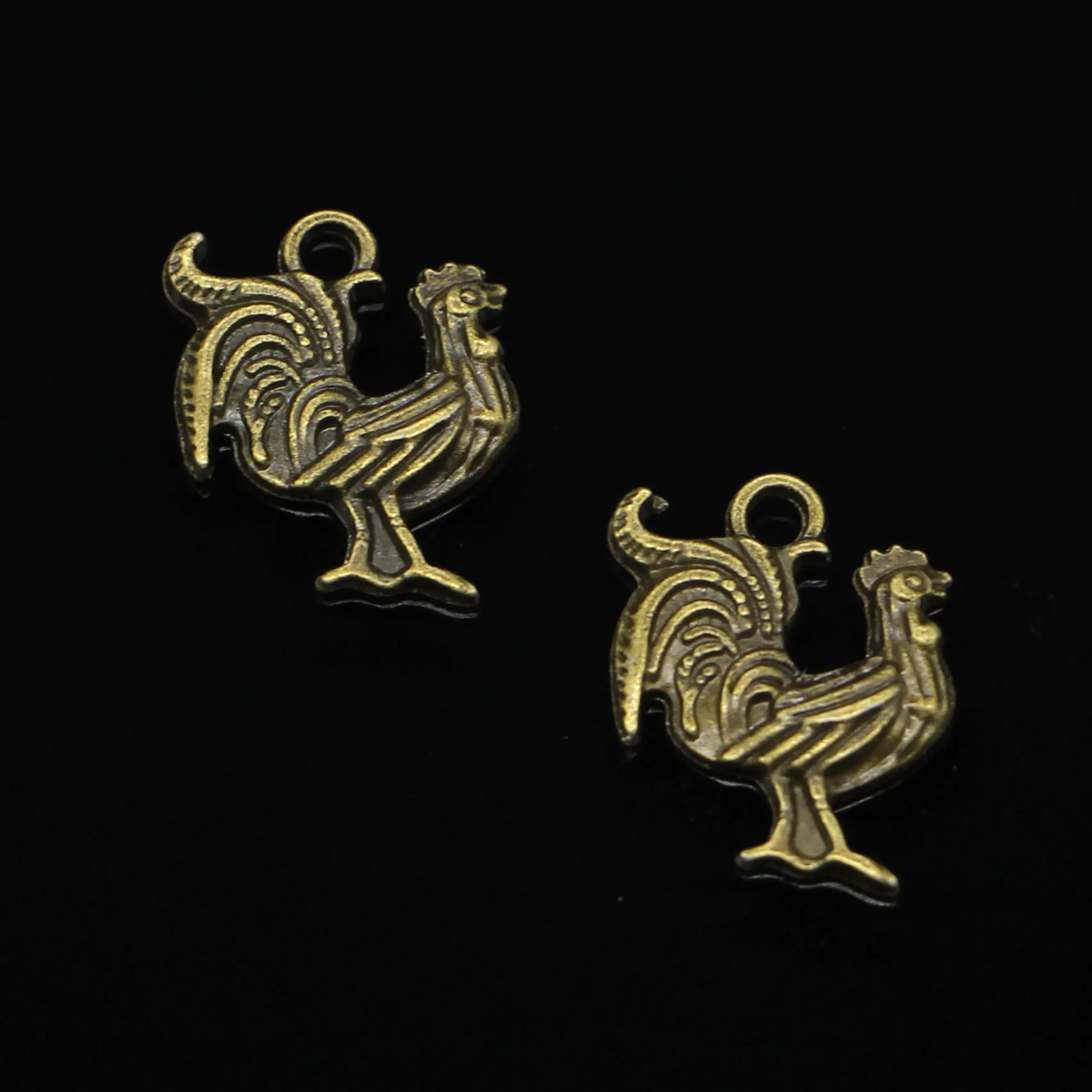 68pcs Antique Bronze Plated cock rooster Charms for Jewelry Making DIY Handmade Pendants 22*18mm | Украшения и аксессуары
