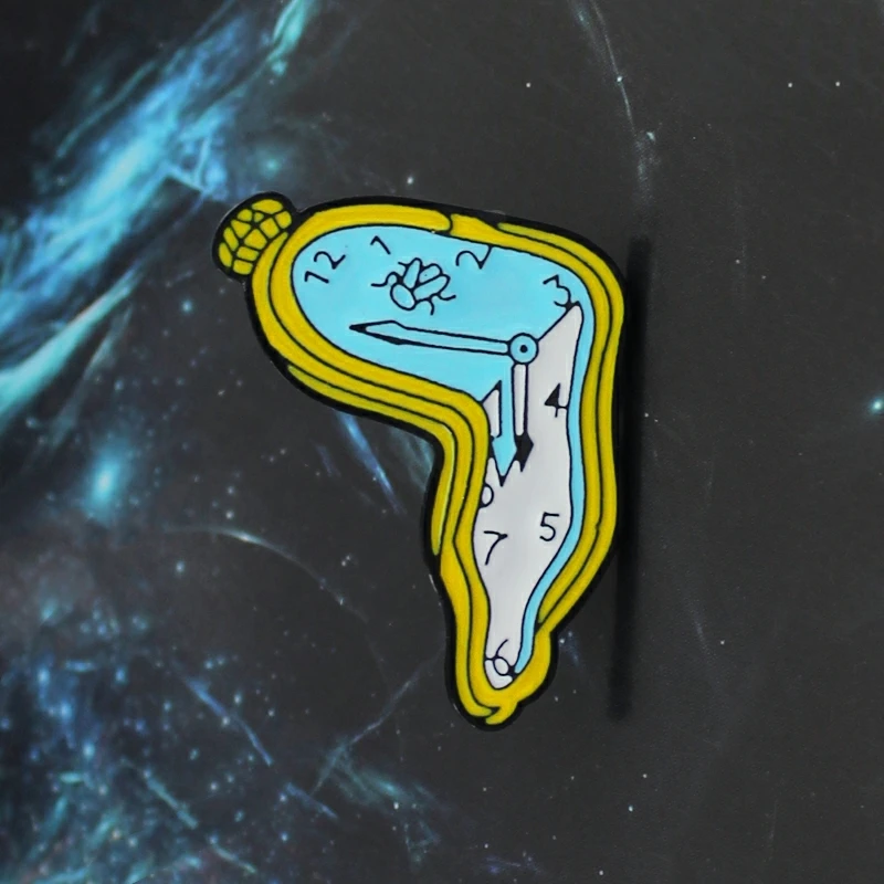 Винтажная креативная брошь в форме часов модный подарок для друга стильные