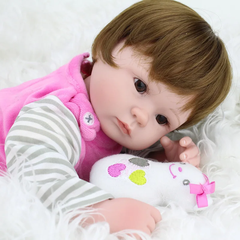 Кукла NPK Reborn 45 см мягкие силиконовые куклы виниловые игрушки большие для девочек 3