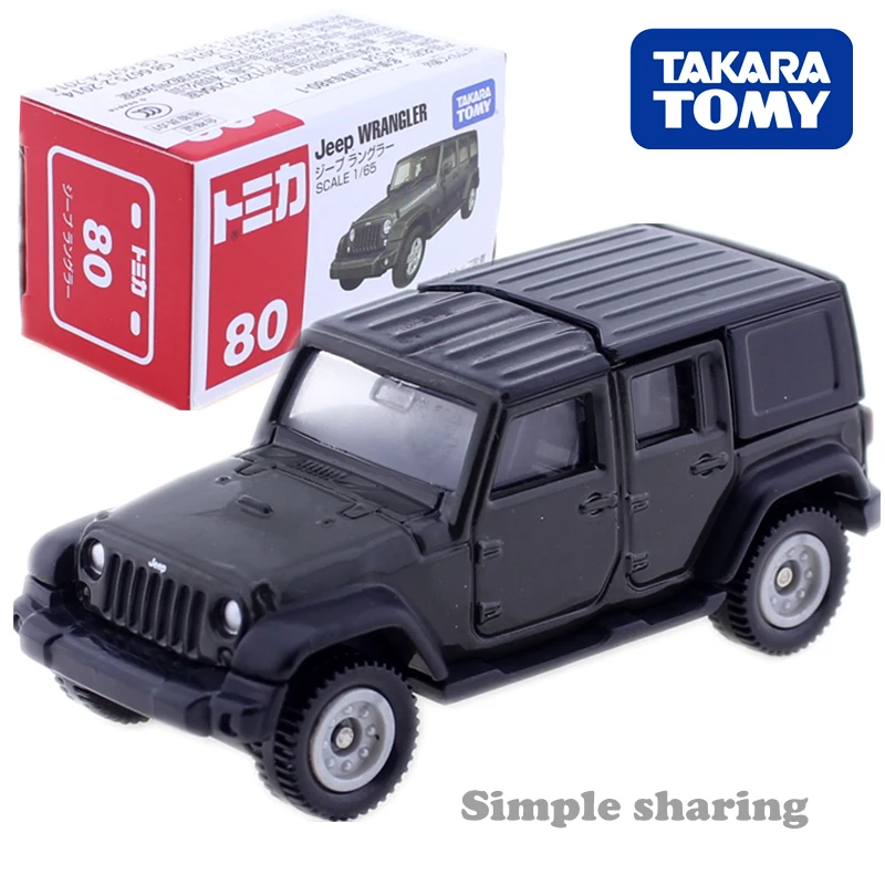 Tomica No. 80 черный Jeep Wrangler 1:62 Спортивный автомобиль Япония Такара томия литая под