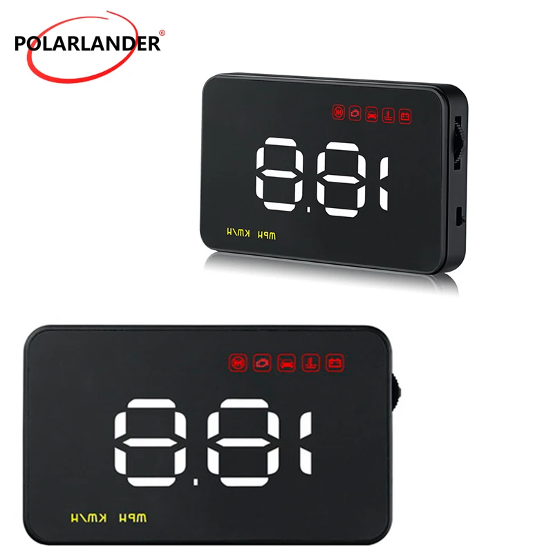 

Alarm System Head Up Dispay HUD Display Universal Car-Styling Windshield Consumption Data 3.5 Inch OBD 2