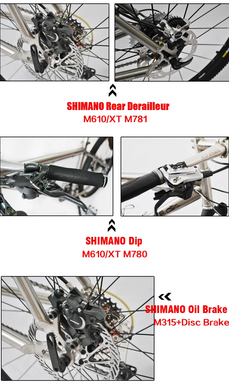 TiTo титановый сплав MTB велосипед 26 27,5 колесная установка XT M780 костюмы 30 скоростей Сверхлегкий 12,17 кг титановый велосипед