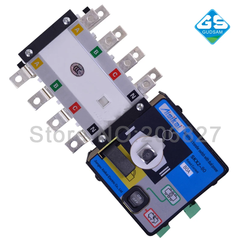 80а Трехфазная генераторная установка ATS. Автоматический переключатель 4P(ATS 80A)|switch