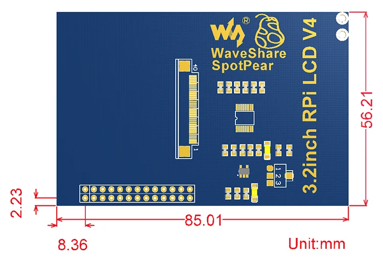 Модуль Waveshare 3.2 inch Raspberry Pi ЖК TFT Сенсорный Экран с SPI интерфейс для Любой пересмотр 3