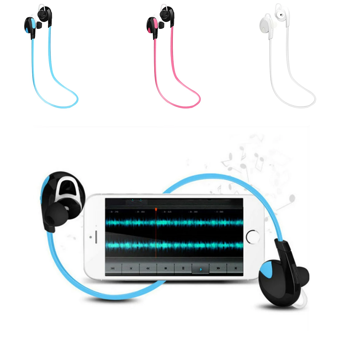 3D стереогарнитура H7 беспроводные наушники Bluetooth 4 0 с поддержкой голосовой музыки