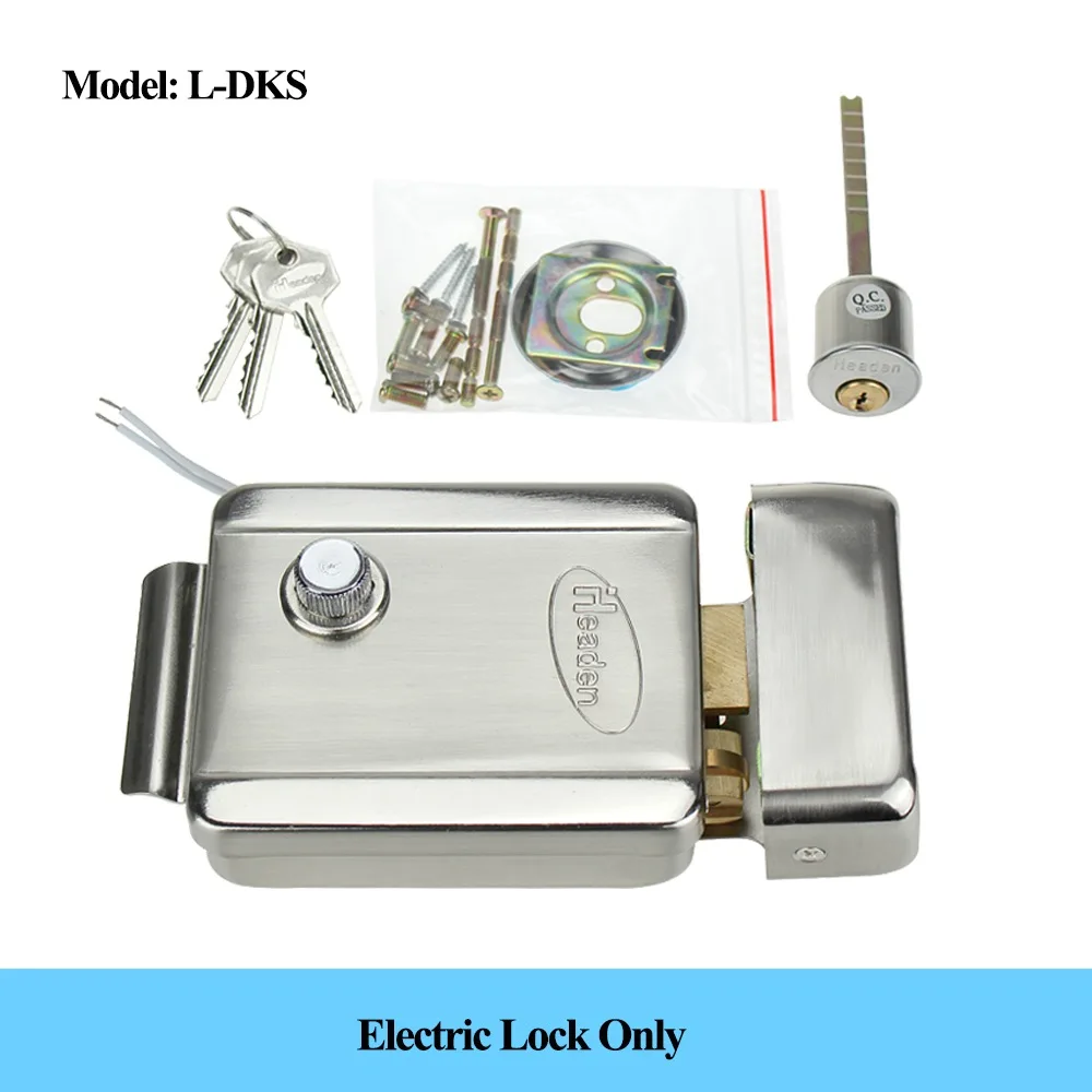 E-lock Only Проводной Домашний 7 ''цветной видеодомофон RFID камера с 1 монитором видео-телефон двери 500 пользователя для квартиры с металлическим электрическим замком - Цвет: E-lock Only