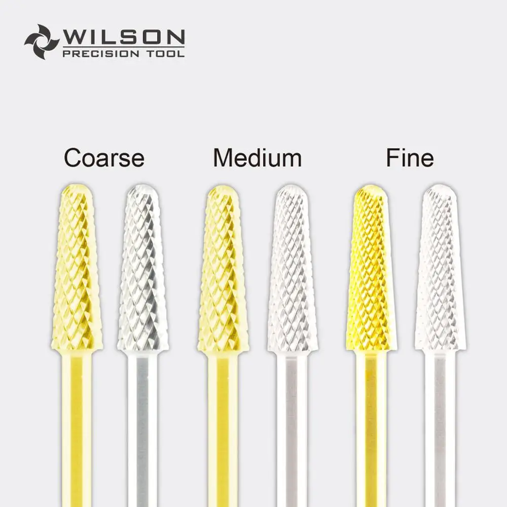 Конусное сверло-золото/серебро-твердосплавное сверло для ногтей WILSON | Красота и