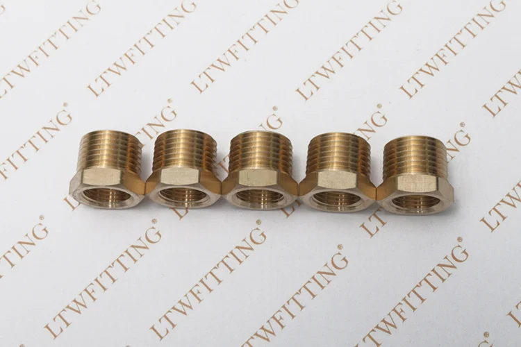 LTWFITTING Латунная Труба шестигранная стандартная арматура 1/2 дюйма Мужская x 3/8