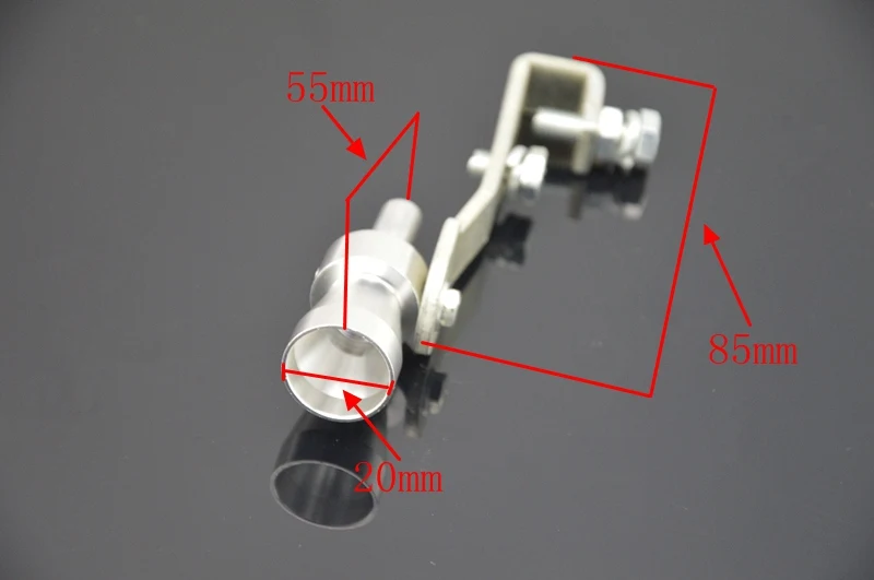 Универсальный алюминиевый выхлопной глушитель труба турбо звук поддельный