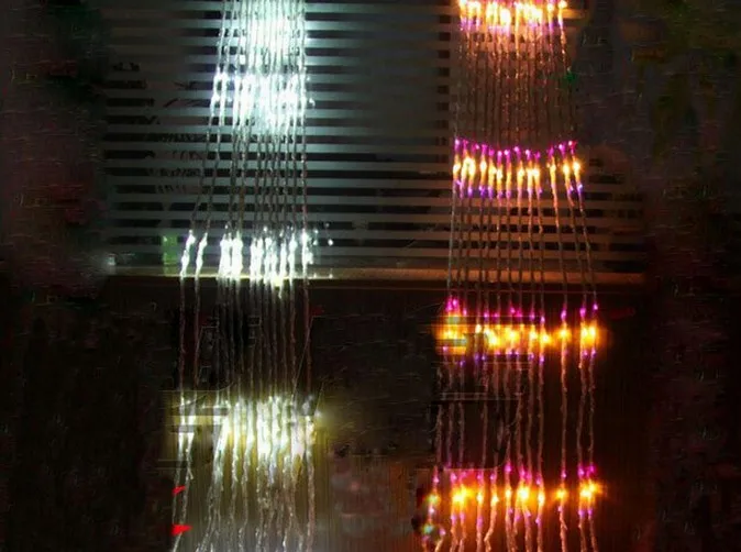 3x3 м 336LED Рождество Свадебная вечеринка фон для бега Водопад поток воды занавес