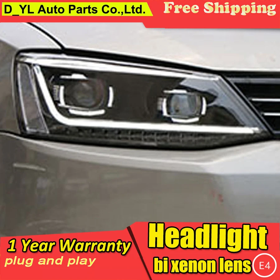 Чехол для автомобильной фары VW jetta MK6 2012 2017 светодиодсветодиодный DRL двухлучевые