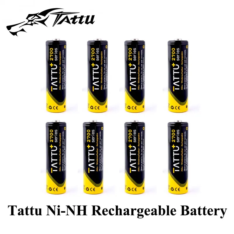 8 шт./2 карты Tattu AA перезаряжаемая батарея AAA NiMH 2700 мАч Ni MH 2A Батарея перезаряжаемые