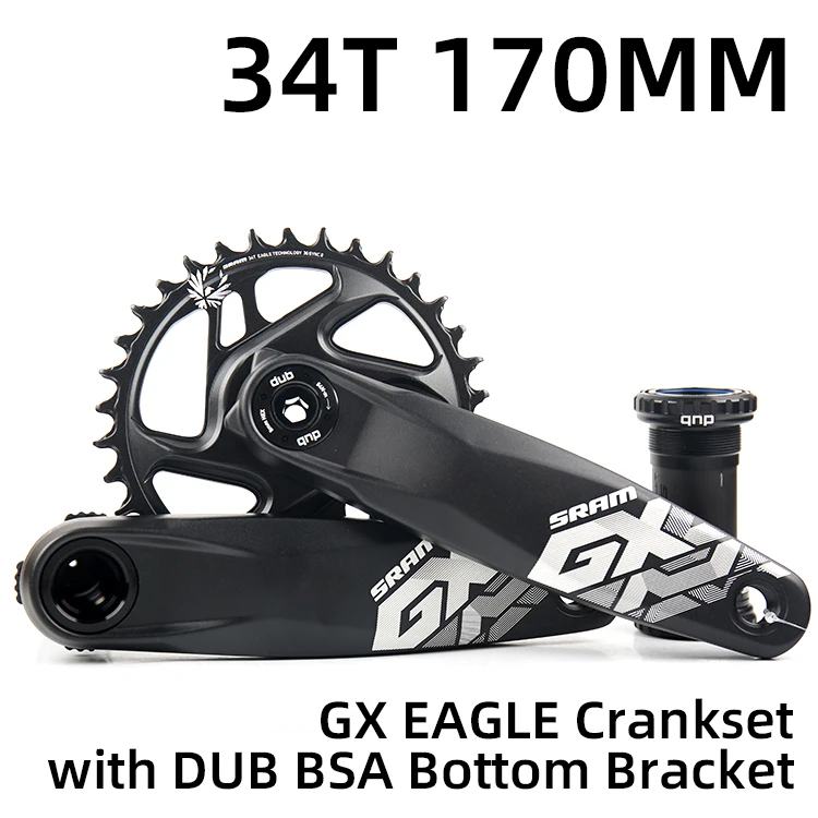 34T 170MM SRAM GX EAGLE DUB 12 s 12 speed 30T 32T 34T 170 мм 175 мм MTB велосипедный шатун с DUB BSA Нижний Кронштейн - Цвет: 34T 170MM