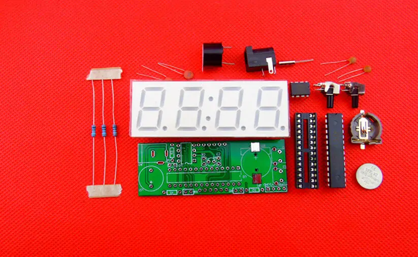 DIY kit Электронные часы микроконтроллер светодиодный цифровой термометр времени |