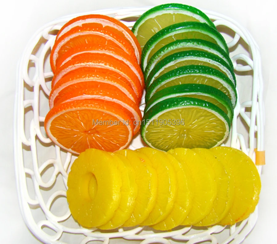 Реалистичные искусственные кусочки оранжевых фруктов Декоративные фрукты