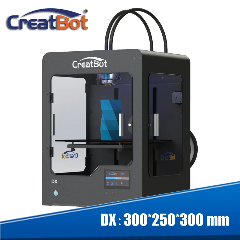 3D принтер Creatbot DX03 300*250*300 мм тройной экструдер/сопла с подогревом кровати 3 кг PLA