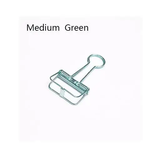 medium green 5 шт./партия кавайный конфетный цвет металлическая скепочница фото билета скрепка для бумаг зажимы карты Закладка офисные школьные канцелярские принадлежности - Цвет: medium green