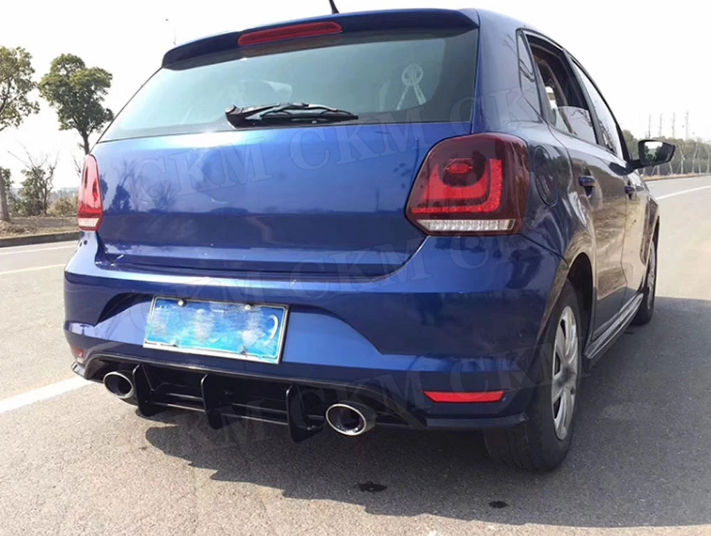 Для Polo GTI задний спойлер для губ накладка плавники Акула чехол для Volkswagen VW Polo GTI Бампер протектор автомобиля Стайлинг