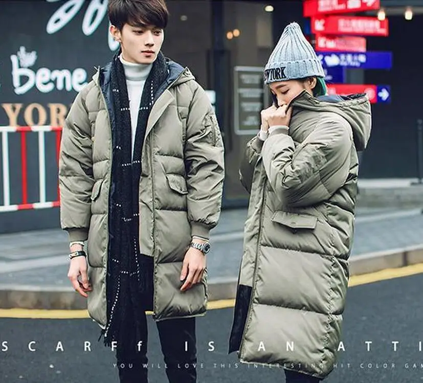

S--3XL HOT / Winter Men's New Sweethearts Outfit Thickening And Long Down Jacket Coat