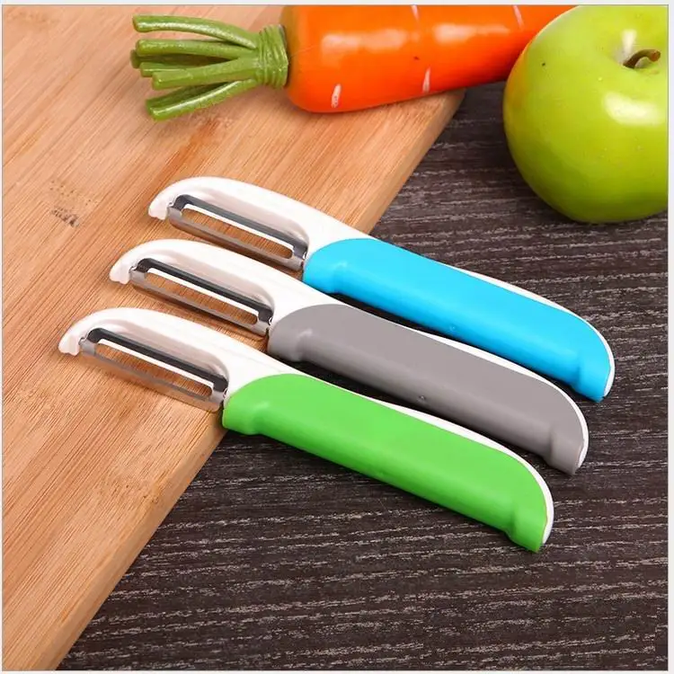 Оптовая продажа 200 шт. Овощечистка из нержавеющей стали двухсторонний кухонный