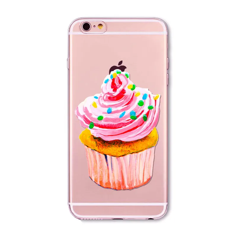 sweets Summer Case For iphone X Soft TPU Luxury Transparent Painting Slim ice cream Lovely Doughnut colorful sugar Chocolates |